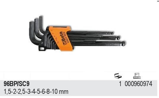 BETA WRENCH IM.9pcs./1,5-10mm/ 96BP/SC9.. #1