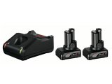 BOSCH. BATTERY 12V 6.0Ah 2pcs. +CHARGER GAL 12V-40 #1