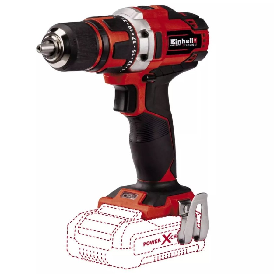 Einhell TE-CD 18/40 Li-Solo 1500 rpm Nglefri 1,1 kg Sort, Rd #4