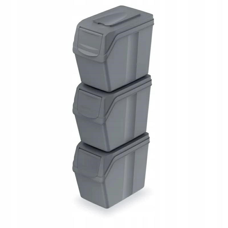KEDEN WASTE BIN SORTIBOX 20L SET 3 - STONE GREY #1