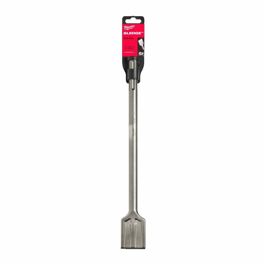MILWAUKEE SDS-MAX CHISEL 50mm x 380mm WIDE SELF-SHARPENING #1