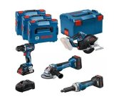 BOSCH. COMBO KIT 18V (GSR 18V-90C +GWS 18V-15 PSC +GKM 18V-50 +GGS 18V-23 PLC) 1xPC4,0Ah 2xPC5,5Ah ... #1