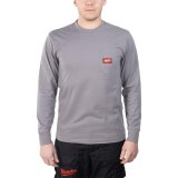 MILWAUKEE LONG SLEEVE POCKET T-SHIRT - LIGHT GREY WTLSGR-S #1