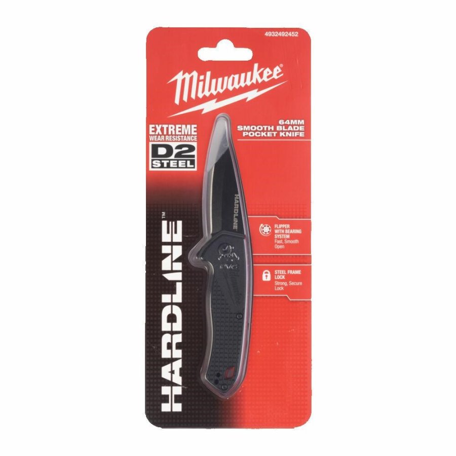 MILWAUKEE FOLDING KNIFE SMOOTH HARDLINE 64mm... #1