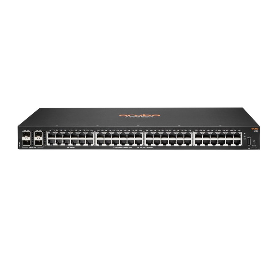 HPE Aruba Networking CX 6100 48G 4SFP+ Switch Administreret L3 Gigabit Ethernet (10/100/1000) Strm over Ethernet (PoE) 1U Sort #2