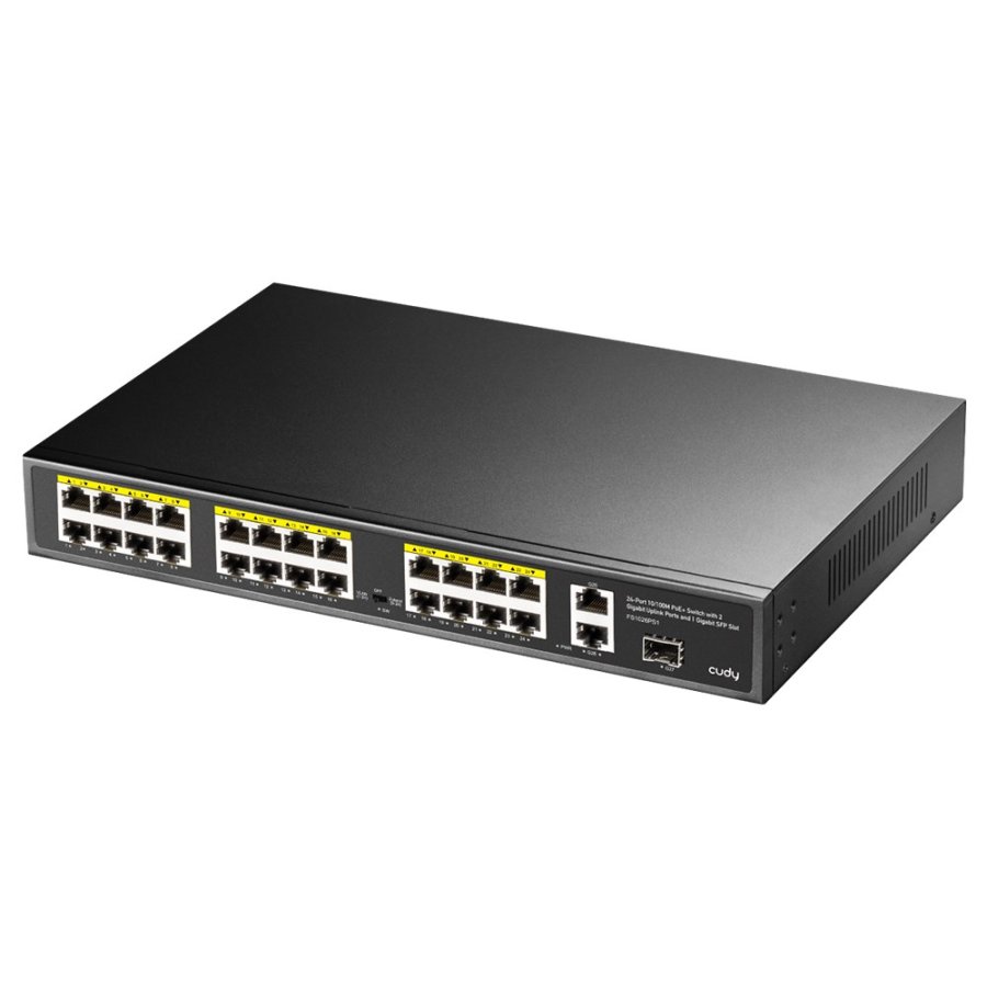 Cudy FS1026PS1 netvrksswitch Ikke administreret Gigabit Ethernet (10/100/1000) Strm over Ethernet (PoE) Sort #2