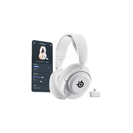 Steelseries Arctis Nova 5P Wireless Headset Trdls Spil USB Type-C Bluetooth Hvid #2