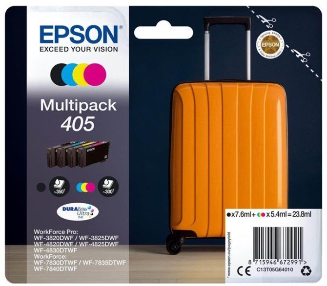 Epson 405 DURABrite Ultra Ink blkpatron 1 stk Original Standard udbytte Sort, Bl, Magenta, Gul #2
