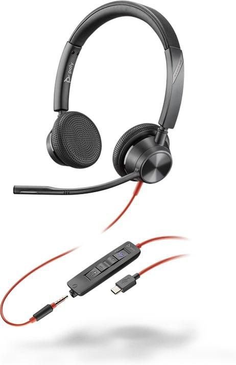 Poly Blackwire 3325 Stereo Microsoft Teams Certified USB-C Headset +3.5mm Plug +USB-C/A Adapter #2