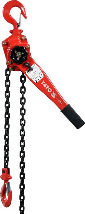 Yato YT-58964 mekanisk hejsev�rk 1500 kg 1,5 m Sort, R�d #2