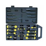 Screwdrivers cushion grip set 10 pcs (flat+Philips #1
