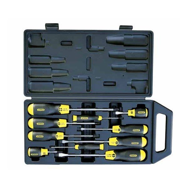 Screwdrivers cushion grip set 10 pcs (flat+Philips #1