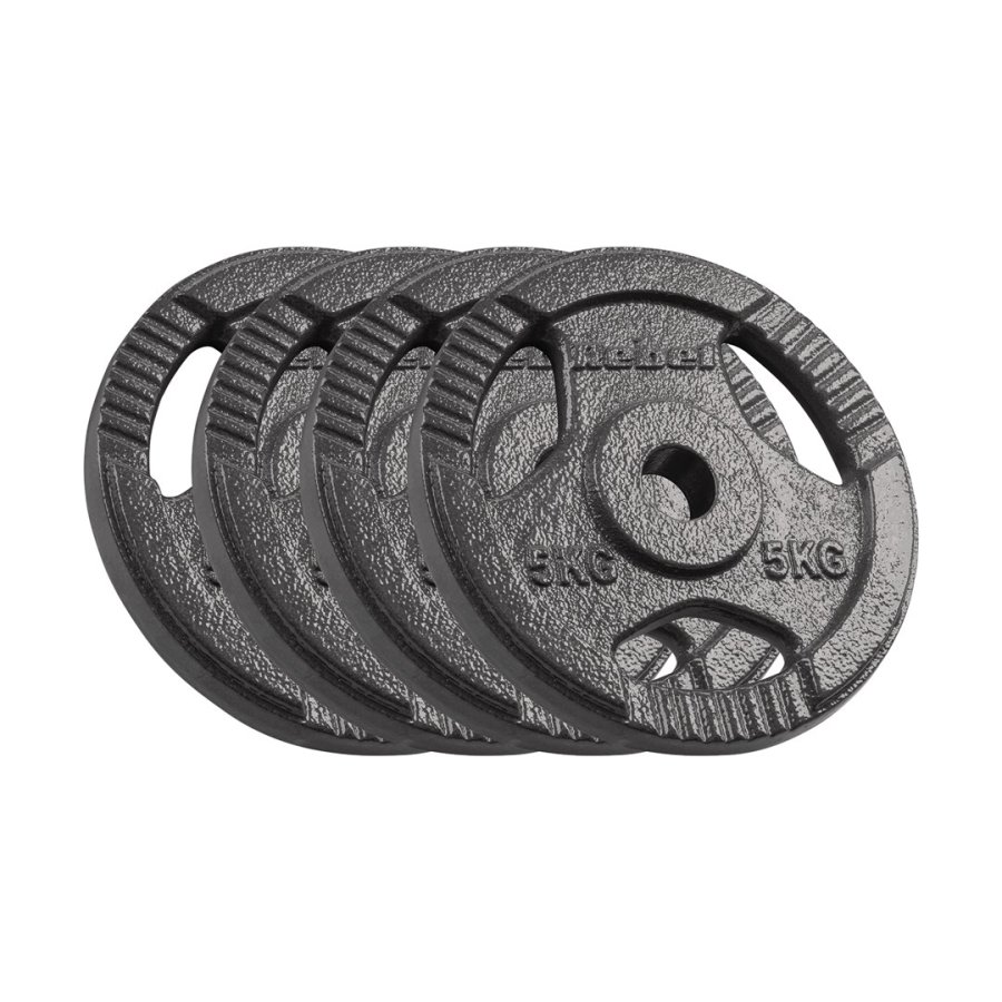 Cast iron weight set 4x5kg, bore 31mm, disc with handles, REBEL ACTIVE #1