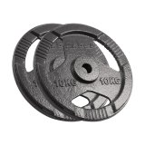 Cast iron weight set 2x10kg, bore 31mm, disc with handles, REBEL ACTIVE #1