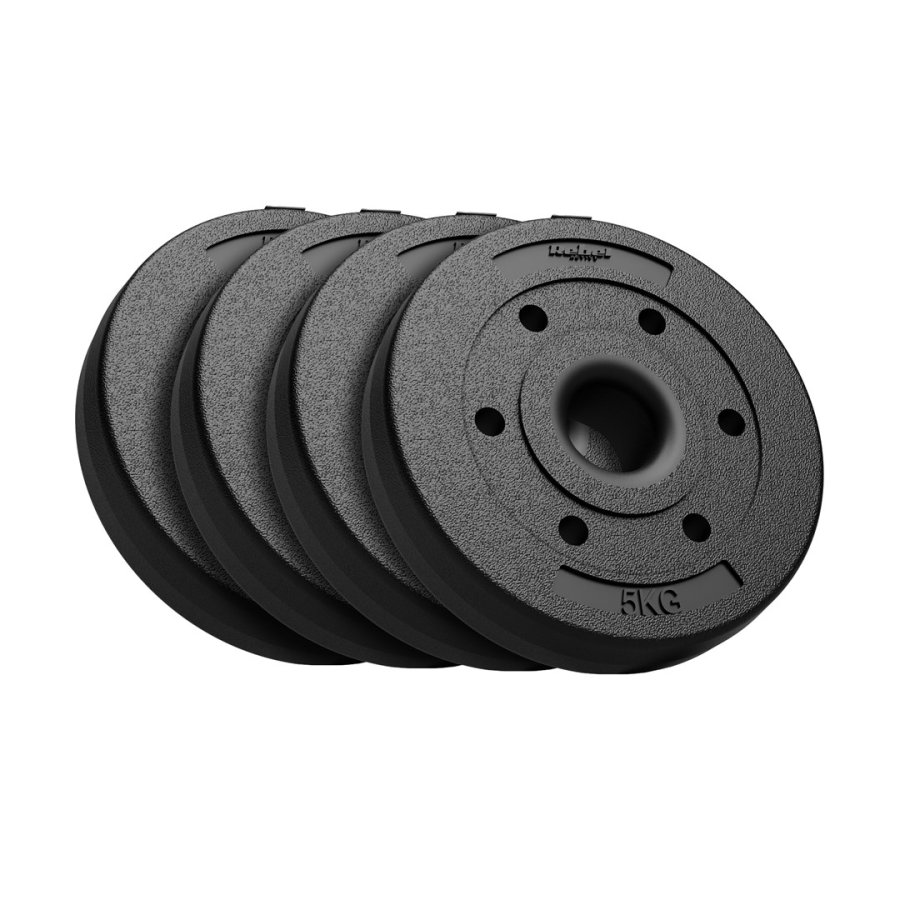 Bituminous Weight Set 4x5kg, 51mm Hole - for Olympic Barbells, REBEL ACTIVE #1