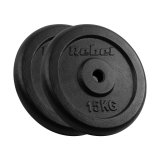 Cast iron weight set 2x15kg, bore 31mm, classic disc, REBEL ACTIVE #1