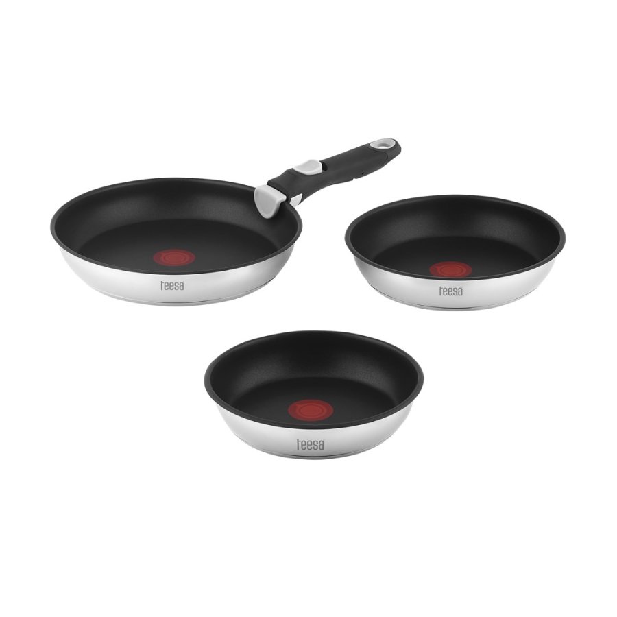 Frying pan set with detachable handle 22cm , 24cm 28 cm TEESA FRYING PANS SINGLE HAND #1