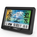 GreenBlue trdls vejrstation, farve, med DCF, mnefaser, barometer, kalender, strmforsyning, GB540N #3