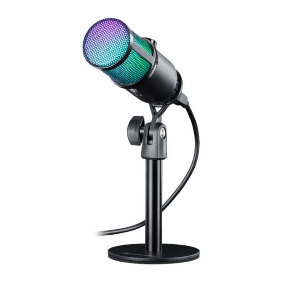 Mikrofon przewodowy Defender GLOW GMC 400 ze statywem STREAM strumieniowy RGB USB #2