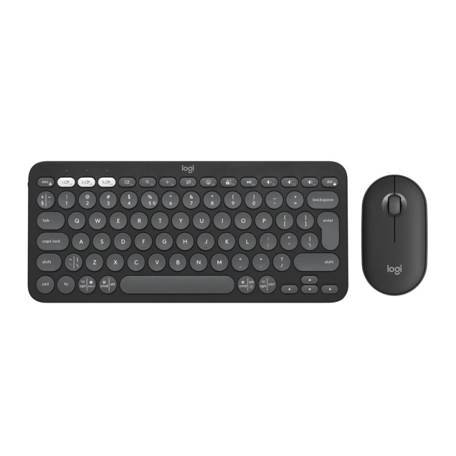 Logitech 920-012239 tastatur Mus inkluderet Universel RF tr�dl�s + Bluetooth QWERTY US International Grafit #2
