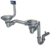 Siphon for 1.5- and 2-bowl steel sink #1