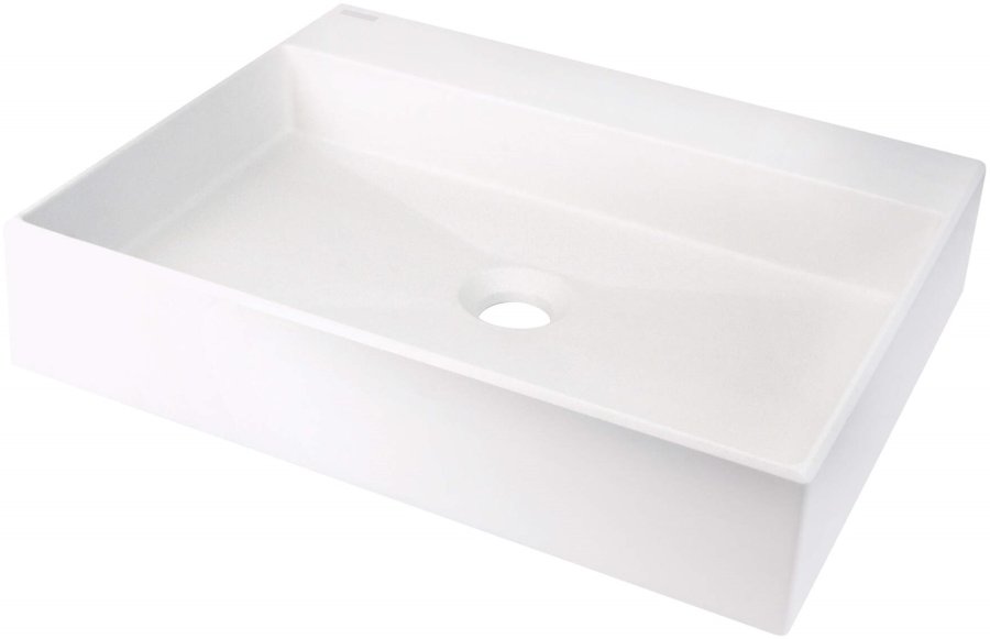 Granite countertop washbasin with space for a tap - 500x400 mm #1