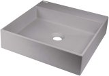 Granite countertop washbasin with space for a tap - 400x400 mm #1