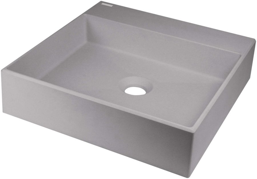 Granite countertop washbasin with space for a tap - 400x400 mm #1