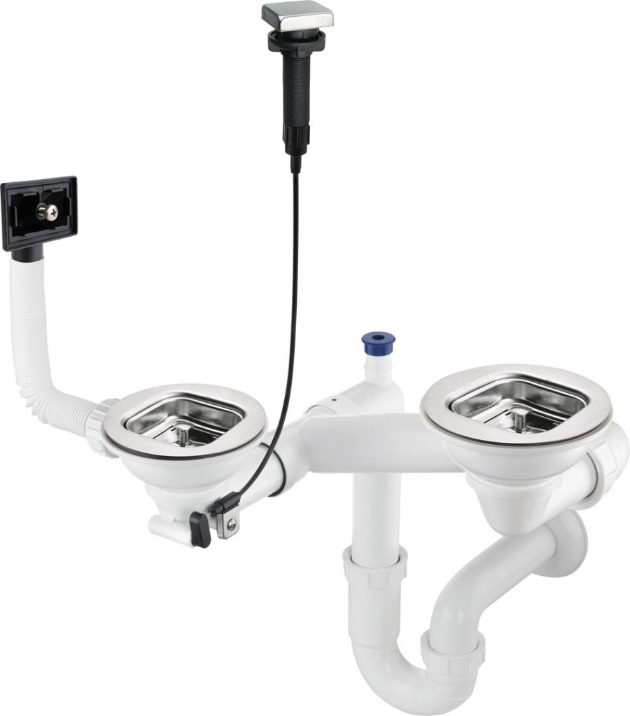 Siphon for 1.5- and 2-bowl steel sink #1