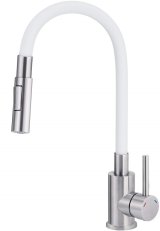Kitchen faucet with bent spout - 2 types of spray #1