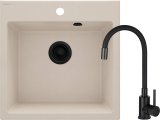 Granite sink with 1-bowl faucet #1
