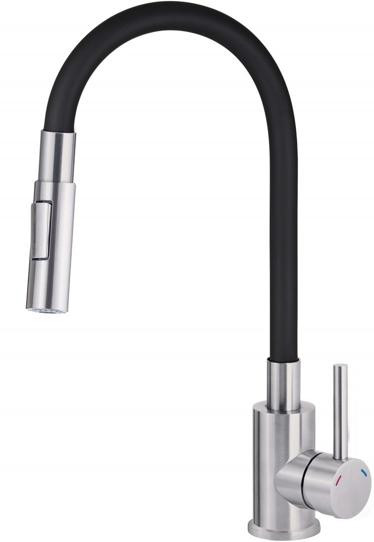 Kitchen faucet with bent spout - 2 types of spray #1