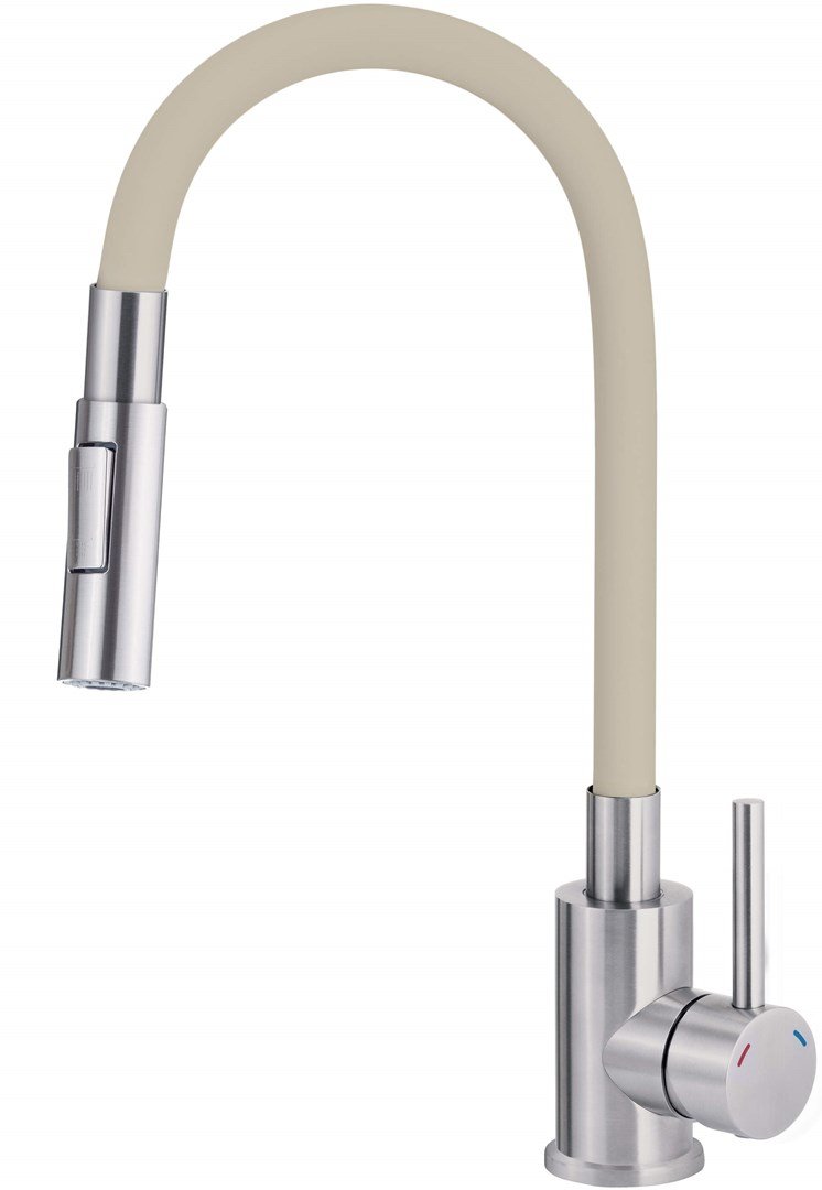 Kitchen faucet with bent spout - 2 types of spray #1
