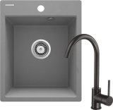 Granite sink with 1-bowl faucet #1