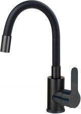 Washbasin mixer with curved spout #1