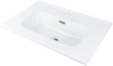 Ceramic recessed washbasin with space for a tap - 60 cm #1