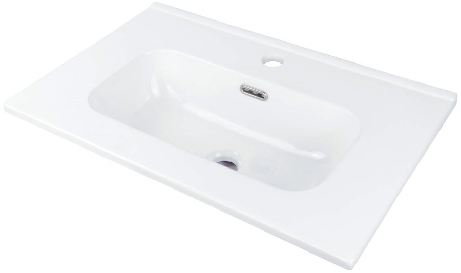 Ceramic recessed washbasin with space for a tap - 60 cm #1