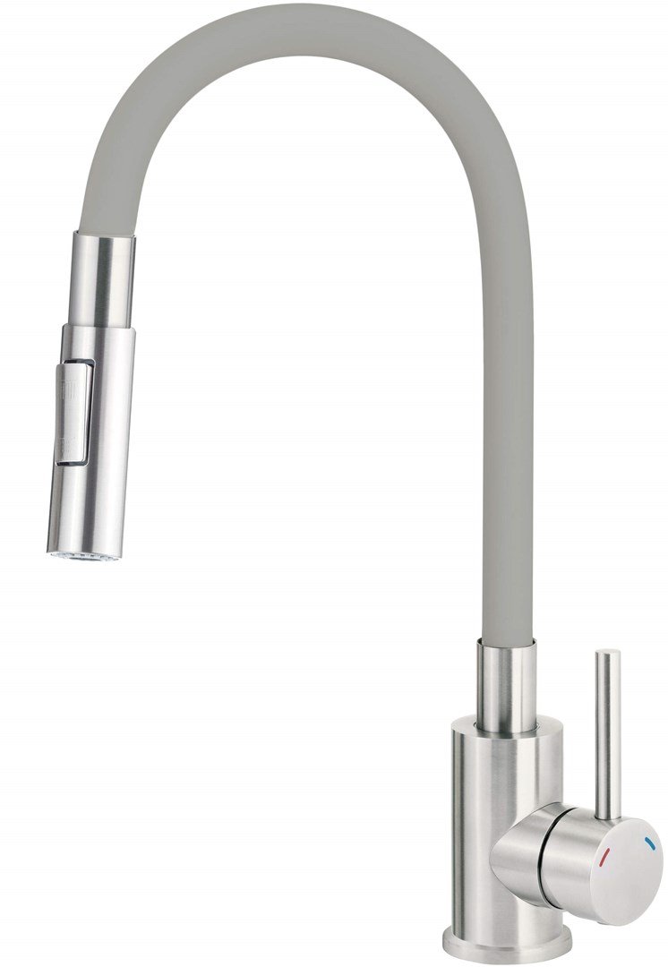 Kitchen faucet with bent spout - 2 types of spray #1