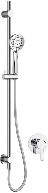 Concealed shower set with rail #1