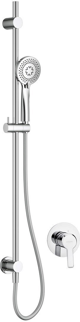 Concealed shower set with rail #1