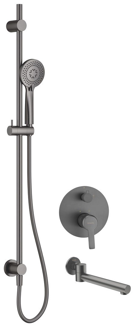 Concealed shower set with bath spout #1