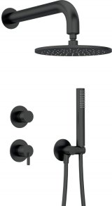Concealed shower set with overhead shower #1