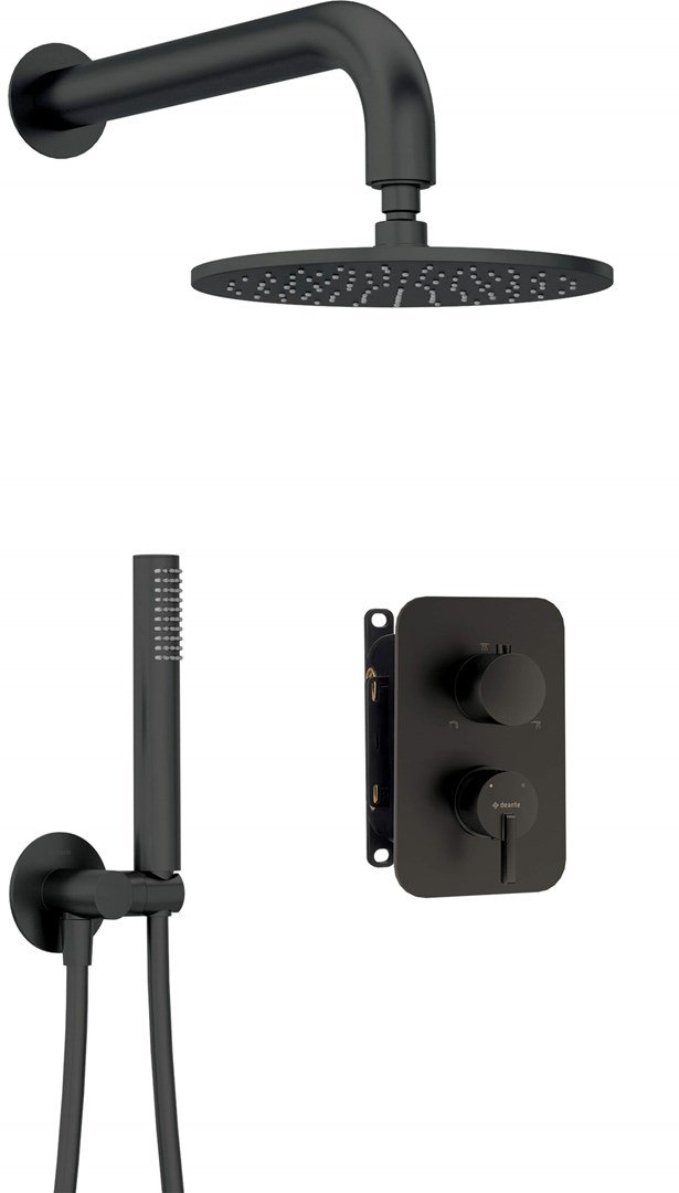 Concealed shower set with mixer box - with overhead shower #1