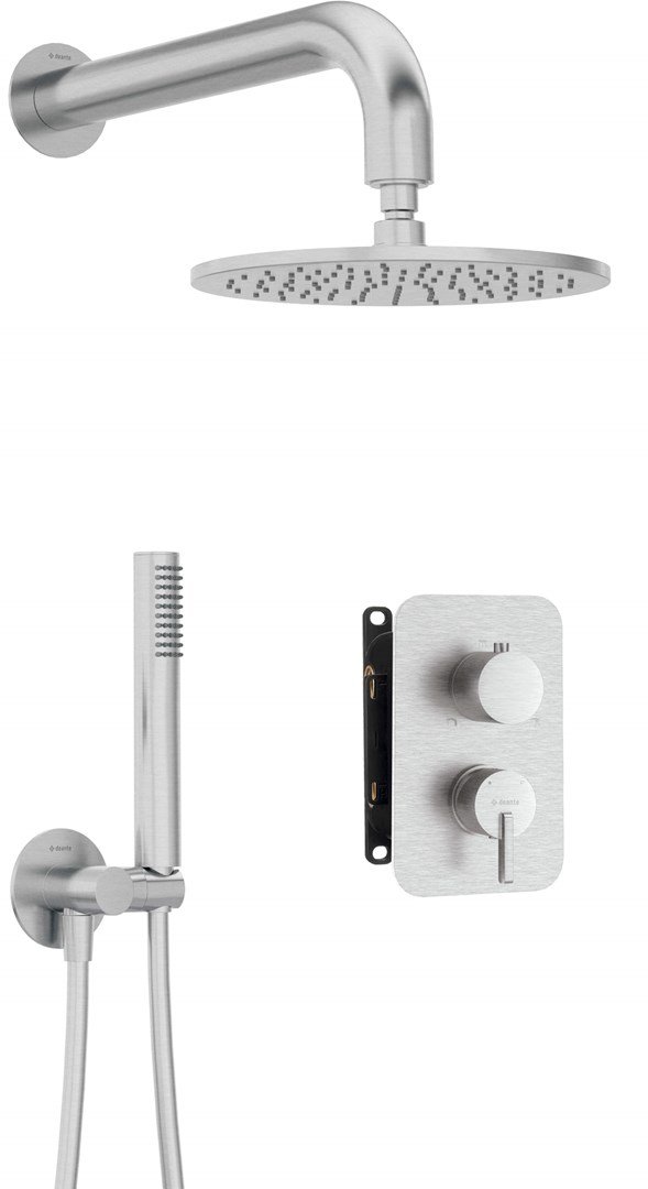 Concealed shower set with mixer box - with overhead shower #1