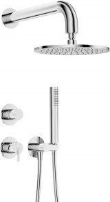 Concealed shower set with overhead shower #1