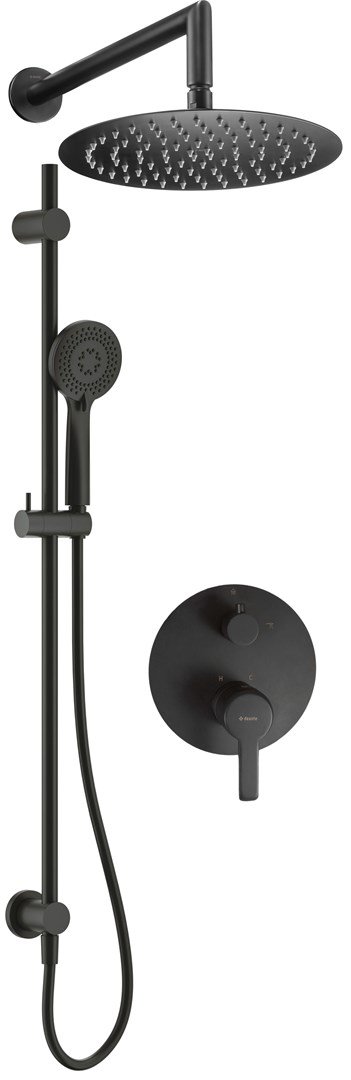 Concealed shower set with rail - with overhead shower #1