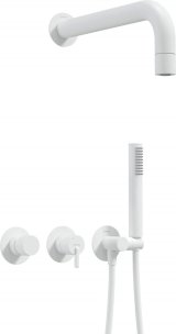 Concealed shower set with hand shower - with horizontal mixer #1