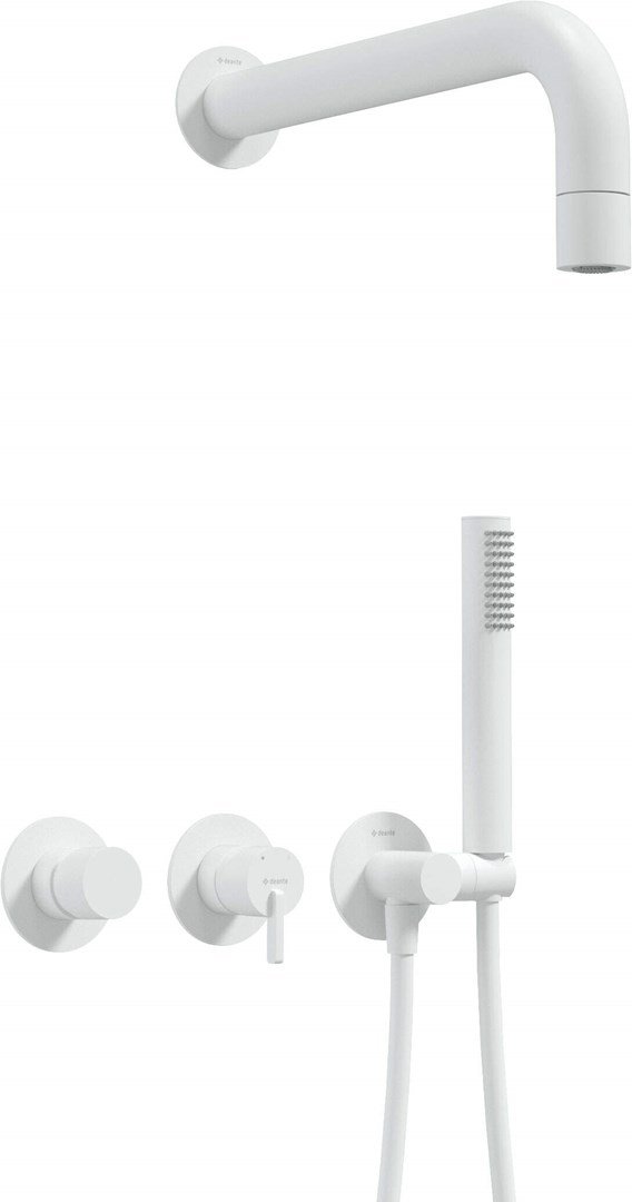 Concealed shower set with hand shower - with horizontal mixer #1