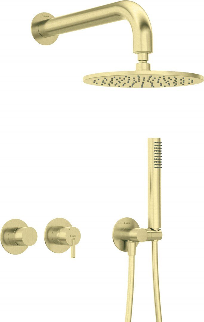 Concealed shower set with overhead shower - with horizontal mixer #1