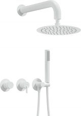 Concealed shower set with overhead shower - with horizontal mixer #1